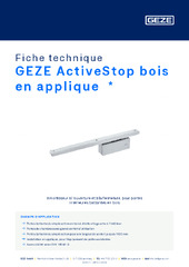 GEZE ActiveStop bois en applique  * Fiche technique FR