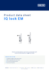 IQ lock EM Product data sheet EN