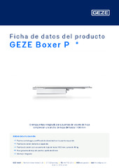 GEZE Boxer P  * Ficha de datos del producto ES