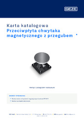 Przeciwpłyta chwytaka magnetycznego z przegubem  * Karta katalogowa PL