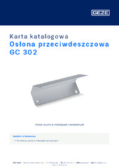 Osłona przeciwdeszczowa GC 302 Karta katalogowa PL