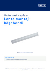 Lento montaj köşebendi Ürün veri sayfası TR
