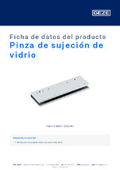 Pinza de sujeción de vidrio Ficha de datos del producto ES