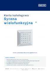 Syrena wielofunkcyjna  * Karta katalogowa PL
