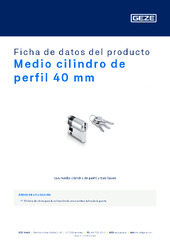 Medio cilindro de perfil 40 mm Ficha de datos del producto ES