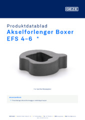 Akselforlenger Boxer EFS 4-6  * Produktdatablad NB