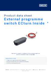 External programme switch ECturn Inside  * Product data sheet EN