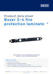 Boxer 2-4 fire protection laminate  * Product data sheet EN