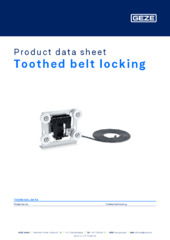 Toothed belt locking Product data sheet EN