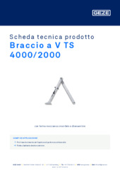 Braccio a V TS 4000/2000 Scheda tecnica prodotto IT