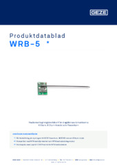 WRB-5  * Produktdatablad SV