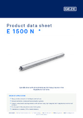E 1500 N  * Product data sheet EN