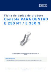 Consola PARA DENTRO E 250 NT / E 350 N Ficha de dados de produto PT