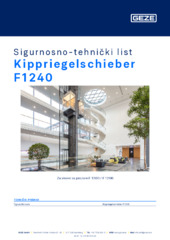 Kippriegelschieber F1240 Sigurnosno-tehnički list HR