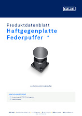 Haftgegenplatte Federpuffer  * Produktdatenblatt DE