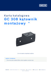 GC 308 kątownik montażowy  * Karta katalogowa PL