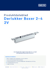 Dørlukker Boxer 2-4 2V Produktdatablad DA