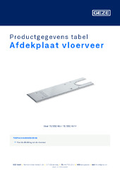 Afdekplaat vloerveer Productgegevens tabel NL