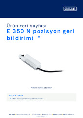 E 350 N pozisyon geri bildirimi  * Ürün veri sayfası TR