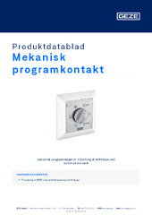 Mekanisk programkontakt Produktdatablad DA