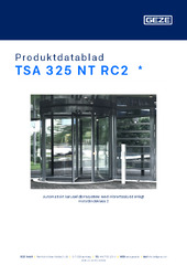 TSA 325 NT RC2  * Produktdatablad SV
