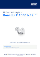 Konsole E 1500 NSK  * Ürün veri sayfası TR