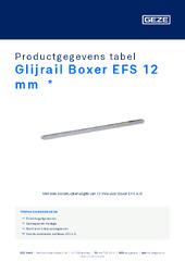 Glijrail Boxer EFS 12 mm  * Productgegevens tabel NL