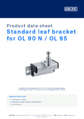 Standard leaf bracket for OL 90 N / OL 95 Product data sheet EN