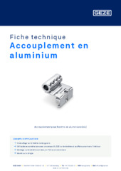 Accouplement en aluminium Fiche technique FR