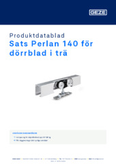 Sats Perlan 140 för dörrblad i trä Produktdatablad SV