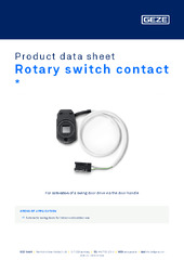 Rotary switch contact  * Product data sheet EN
