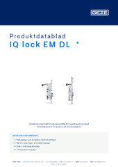 IQ lock EM DL  * Produktdatablad SV