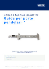 Guida per porte pendolari  * Scheda tecnica prodotto IT