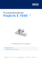 Fløjbrik E 1500  * Produktdatablad DA