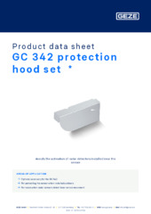 GC 342 protection hood set  * Product data sheet EN