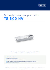TS 500 NV Scheda tecnica prodotto IT