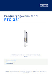 FTÖ 331 Productgegevens tabel NL