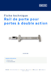 Rail de porte pour portes à double action Fiche technique FR
