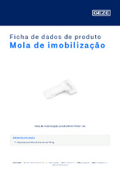 Mola de imobilização Ficha de dados de produto PT