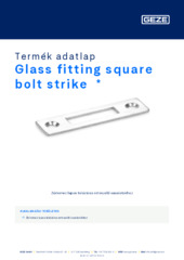 Glass fitting square bolt strike  * Termék adatlap HU