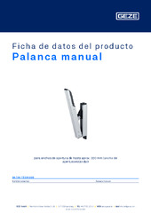 Palanca manual Ficha de datos del producto ES
