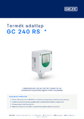 GC 240 RS  * Termék adatlap HU