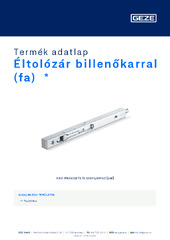 Éltolózár billenőkarral (fa) Termék adatlap HU