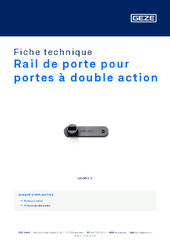 Rail de porte pour portes à double action Fiche technique FR
