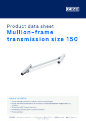 Mullion-frame transmission size 150 Product data sheet EN