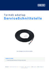 ServiceSchnittstelle Termék adatlap HU