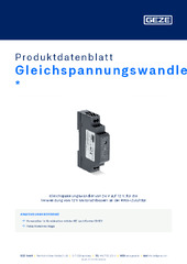 Gleichspannungswandler  * Produktdatenblatt DE
