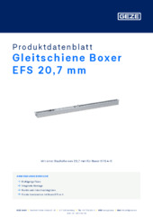 Gleitschiene Boxer EFS 20,7 mm Produktdatenblatt DE