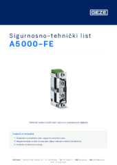 A5000-FE Sigurnosno-tehnički list HR