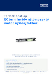 ECturn Inside ajtómozgató motor nyílóajtókhoz Termék adatlap HU